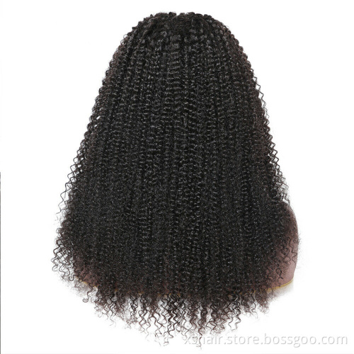 Hot Selling Lace Front Human Transparent Hd Full Headband Bob Frontal Kinky Curly Hair Wig